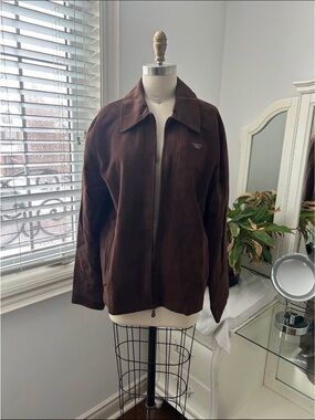 Men's Brown Zip-Front Bomber Jacket